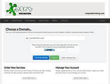 Tablet Screenshot of crazywebhosting.com